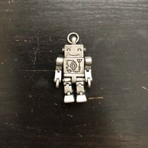 Silver robot pendant